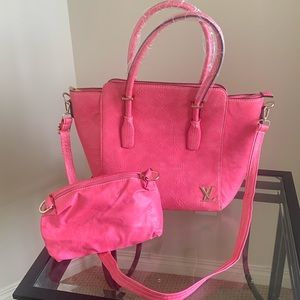 Pink Satchel and Crossbody Set